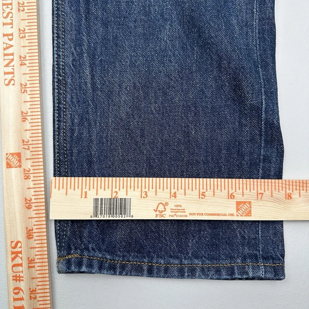 Banana Republic Selvedge Jeans Mens 34x32 Straight Leg Denim Blue Dark Wash
